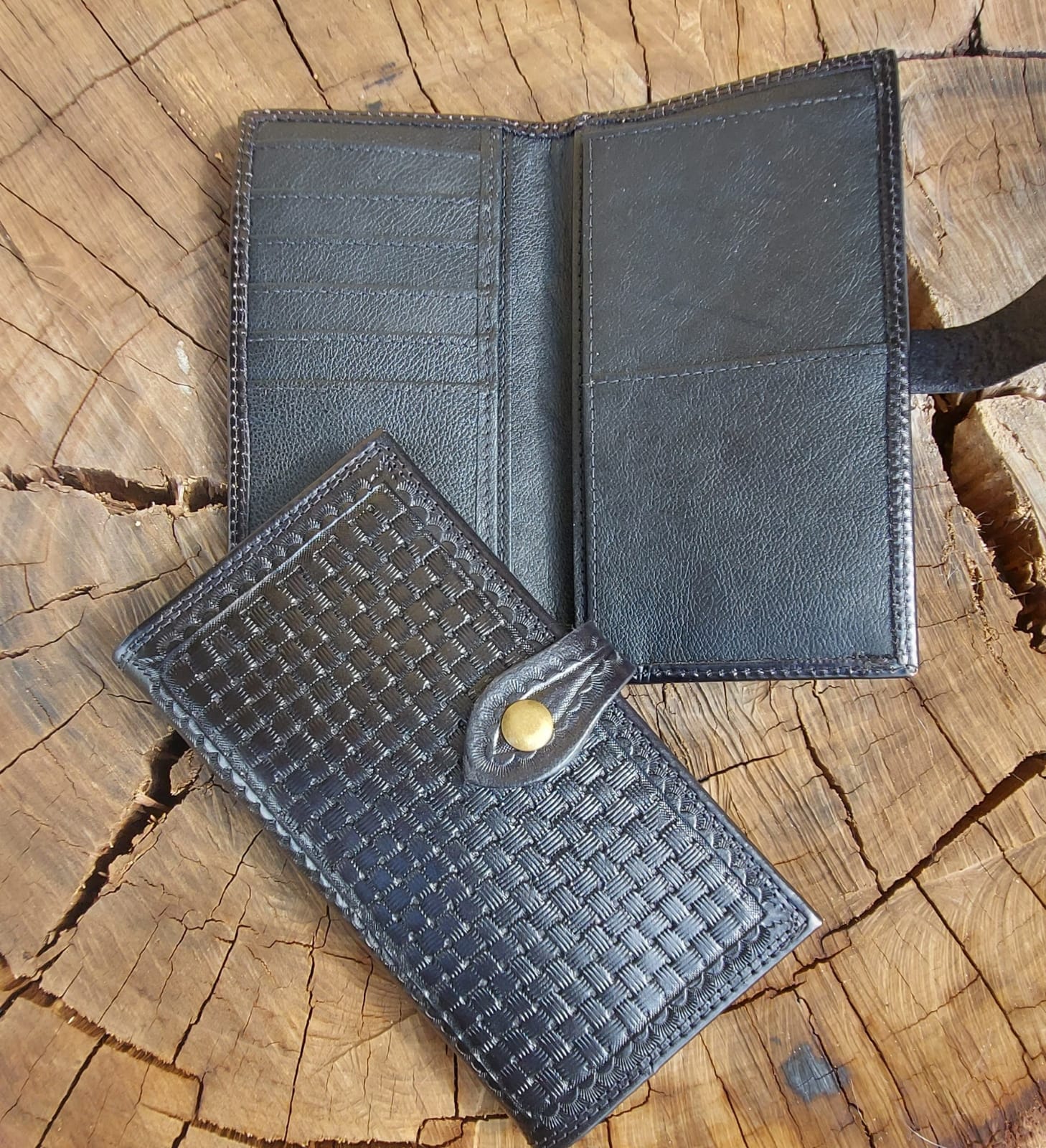 Carteira Feminina Bordada Preta